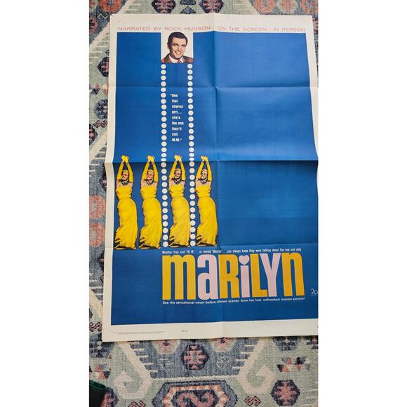 Marilyn Original Movie Poster Marilyn Monroe Rock Hudson*Hollywood Posters*